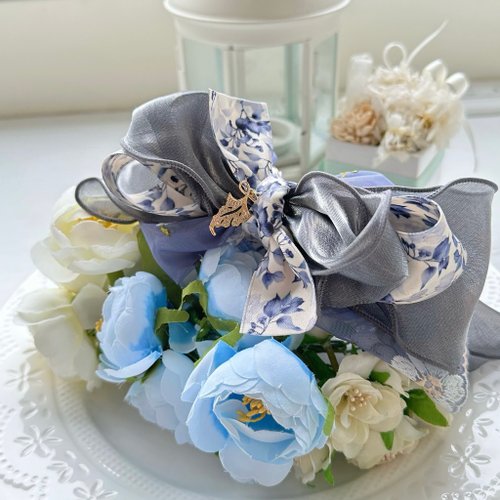 高級レースリボン交差クリップバナナクリップ妖精クリップヘアクリップ