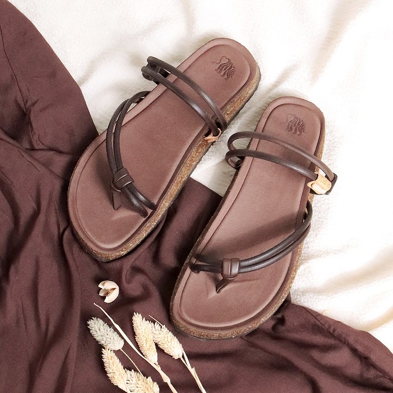 Black Coffee-Double Birkenstock #U303 - Women's Casual Shoes - Genuine Leather Brown