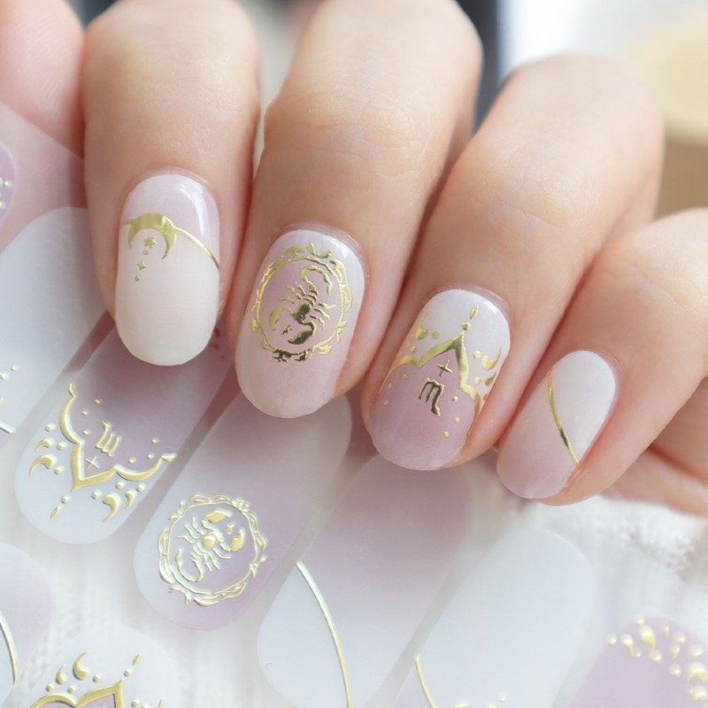 [Lunacaca gel nail stickers] C01051 Scorpio can be easily removed | No damage to real nails - ยาทาเล็บ - พลาสติก 