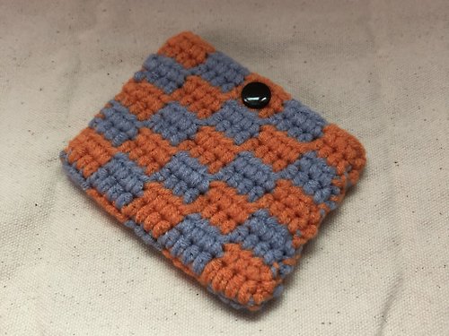 Lei’s knitting 手工編織 棋盤格 卡片夾 名片夾