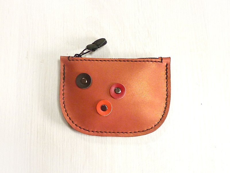 POPO│ Chun Yang Series │ mouth. │ leather wallet - Wallets - Genuine Leather Red