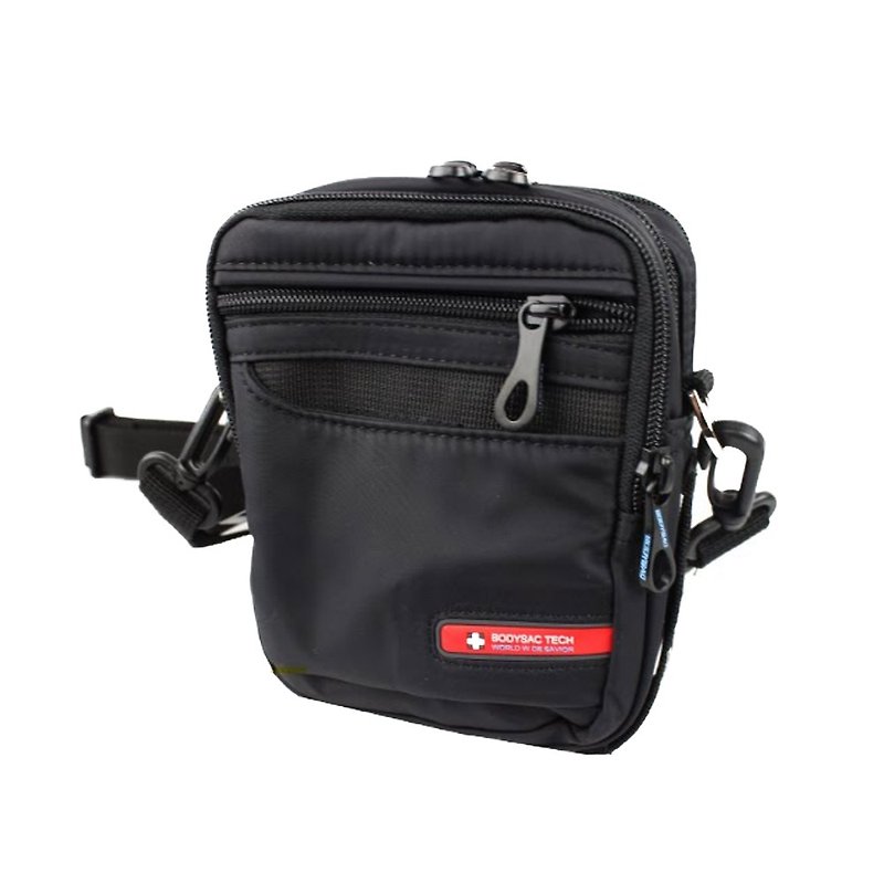 Black functional water repellent small side backpack BODYSAC<b1502> - อื่นๆ - เส้นใยสังเคราะห์ สีดำ