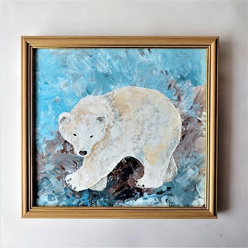 シロクマの原画, シロクマの原画, クマの絵 - ショップ Artpainting 