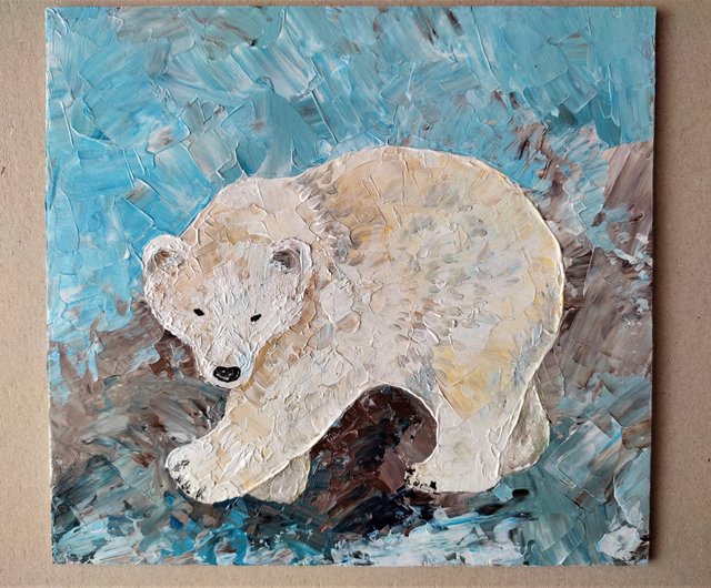 シロクマの原画, シロクマの原画, クマの絵 - ショップ Artpainting