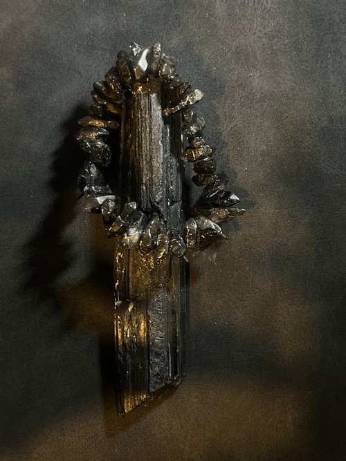 nuwu jewelry 女巫彩寶 黑碧璽 消磁水晶簇 碧璽 電器石 消磁晶簇 晶簇擺件