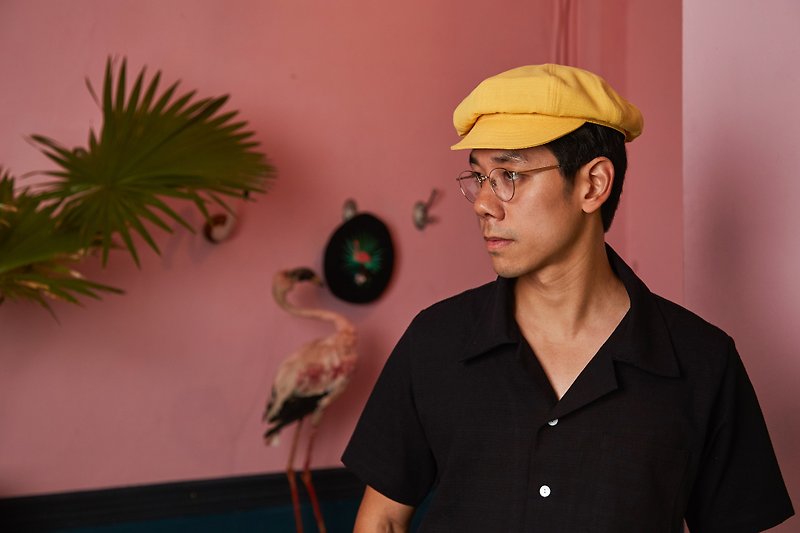 Newsboy Cap / Chinmai / Yellow color / Free size - 帽子 - 其他材質 