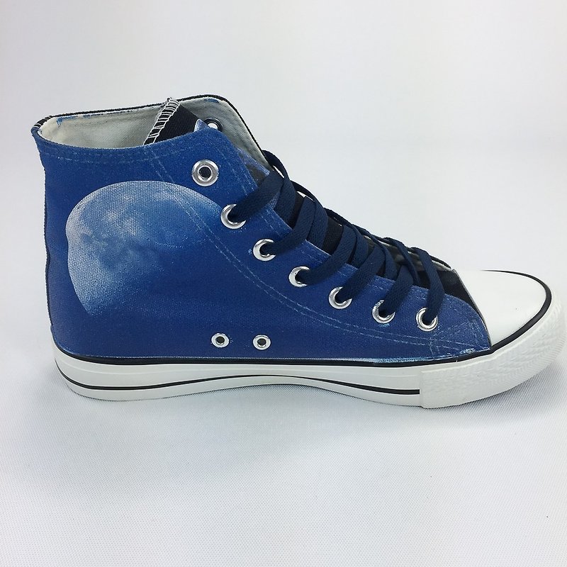 New Designer Series -850Collections- Canvas Shoes (Black Shoes Navy Blue) -AH12 - Men's Casual Shoes - Cotton & Hemp Blue