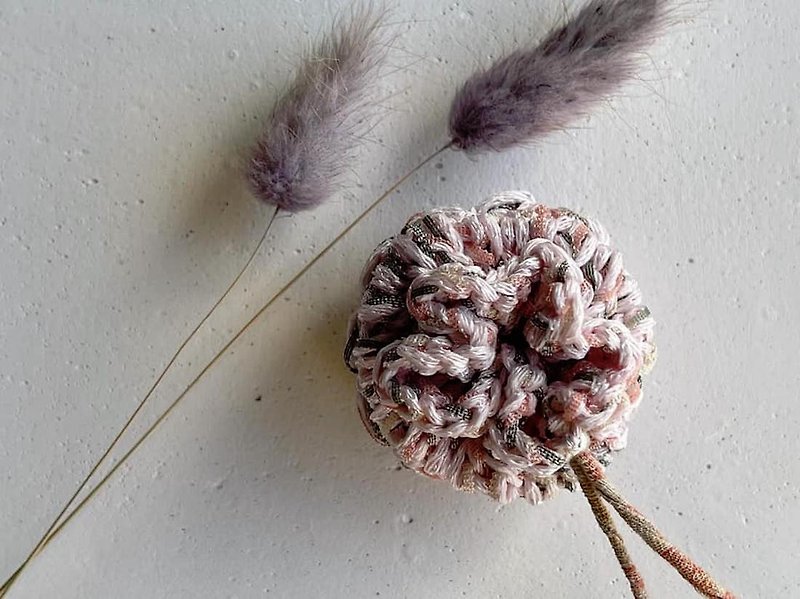 Knitting 生命之花束口袋 - 粉粉鈴鐺花 - 散紙包 - 棉．麻 