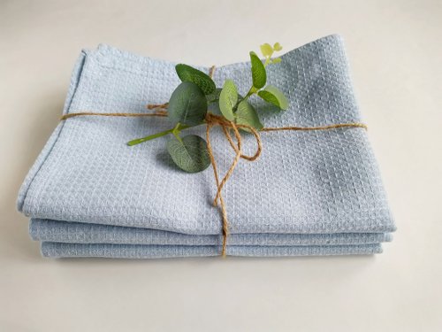 Organic dish towels, Tea towel with hanging loop, Kitchen towel Sustainable  gift - Shop Daloni Towels - Pinkoi