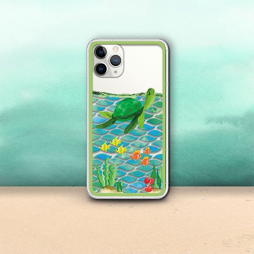 CreASEnse 創感品味 携帯電話ケース 龜龜愛大海 海底風景系列 支援各品牌手機殼CSAK16