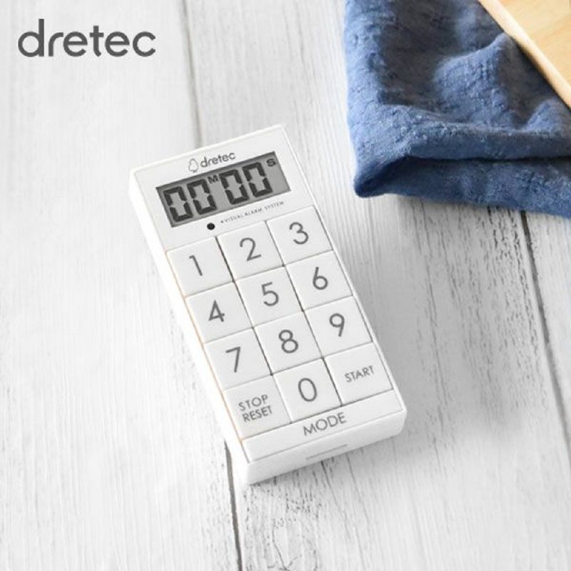 Dretec 超薄立方體計時器 T-617 - 時鐘/鬧鐘 - 塑膠 白色