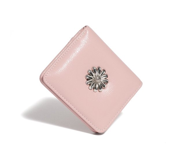 Daisy Photo Slot Half Wallet Bill Card Wallet babypink