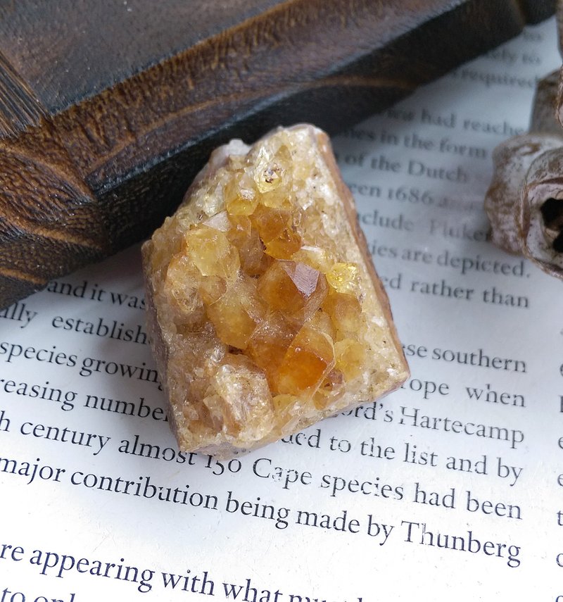 Citrine 巴西產地 原皮黃水晶 小晶簇 天然礦石 原礦 - 擺飾/家飾品 - 其他材質 
