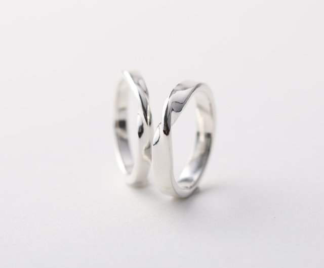 【卒業記念品】メビウスリング(シングル)シルバー925刻印ペアリング・結婚指輪・しっぽリング