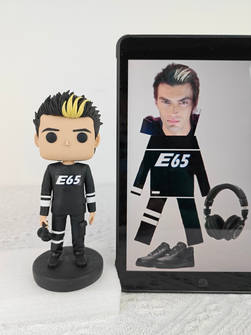 【客製化3D人像公仔】訂製手工Funko Pop男生朋友老公生日禮物 - 公仔/玩偶 - 黏土 多色