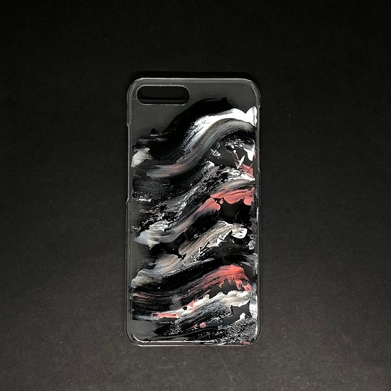 Acrylic 手繪抽象藝術手機殼 | iPhone 7/8+ | One More Shot - 手機殼/手機套 - 壓克力 黑色