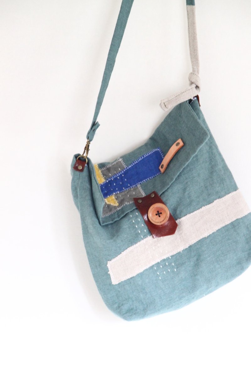 Collage Pochette moss - Messenger Bags & Sling Bags - Cotton & Hemp Green