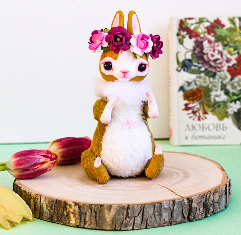 Spring Bunny - Handmade art doll fantasy bunny