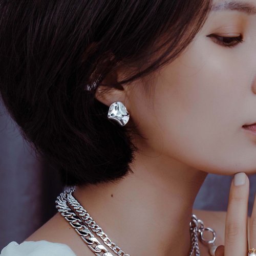 Olivia Yao Jewellery 【可改夾】純銀簡約貝紋耳環/耳夾