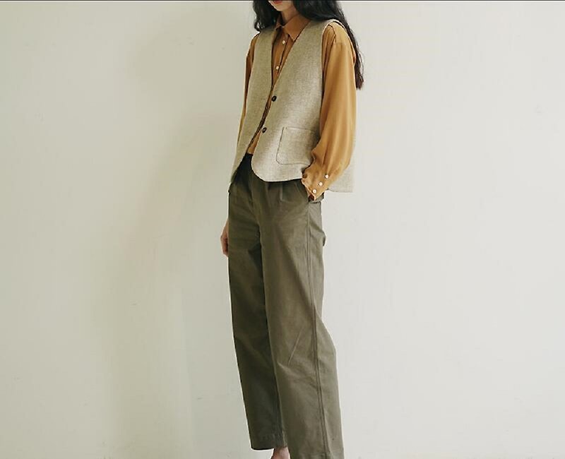KOOW Cotton Straight Casual Pants Adjustable Belt Loop Cargo Pants - Women's Pants - Cotton & Hemp 
