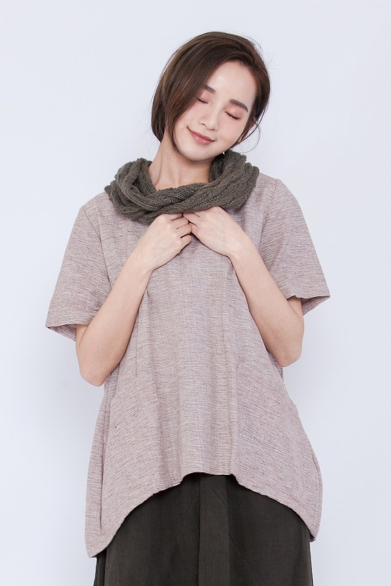 Planted banana silk neck circumference _ dark brown _ fair trade - Scarves - Other Materials 
