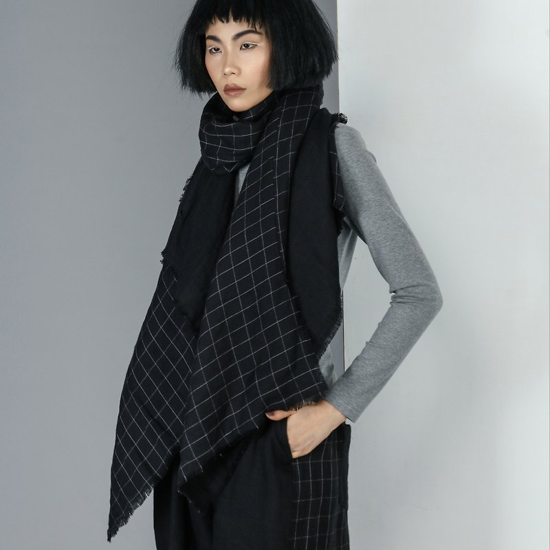 [Order] double linen shawl - ผ้าพันคอถัก - ผ้าฝ้าย/ผ้าลินิน 