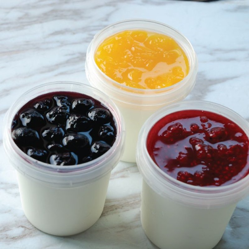 Yogurt exclusive cup 5 into $ 399 handmade yogurt handmade jam 5 flavors plain yogurt - เค้กและของหวาน - พลาสติก 