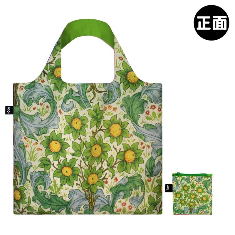 LOQI 環保材質春捲包/購物袋-博物館系列(威廉莫里斯-親愛的果園) - 側背包/斜背包 - 聚酯纖維 多色