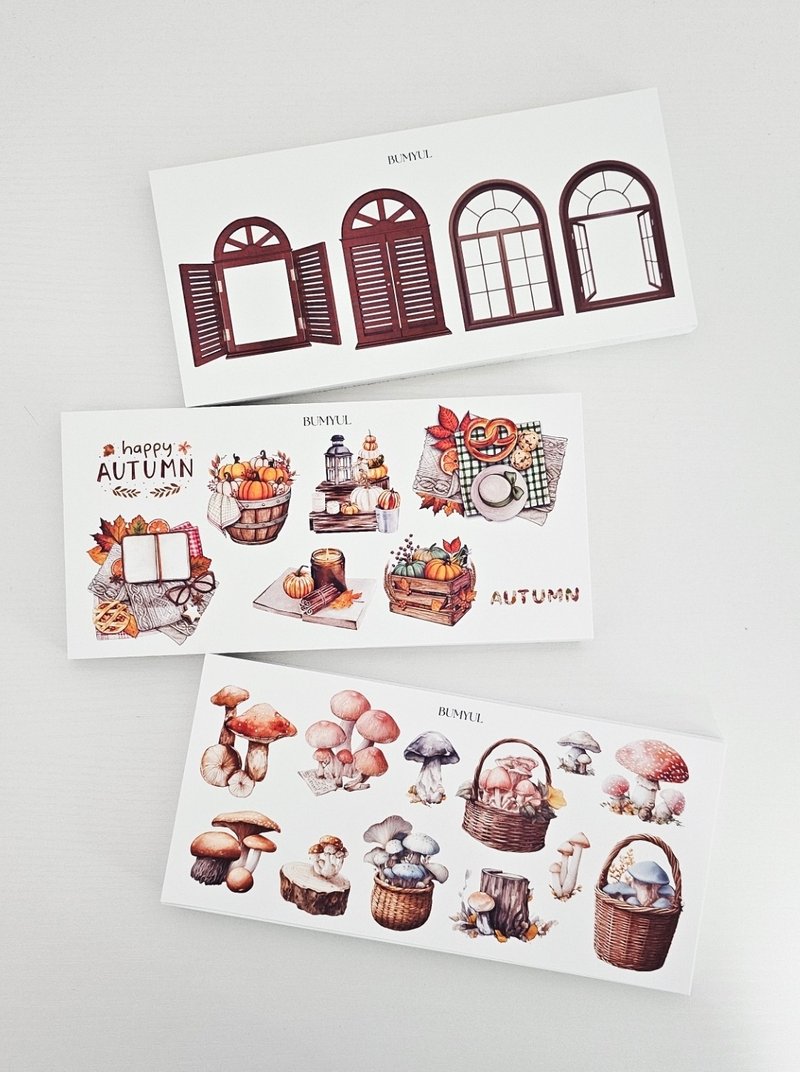 Forest Window Stickers - 便條紙/便利貼 - 紙 多色