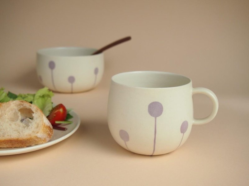 mug cup / czech all seasons jaro - Mugs - Pottery White