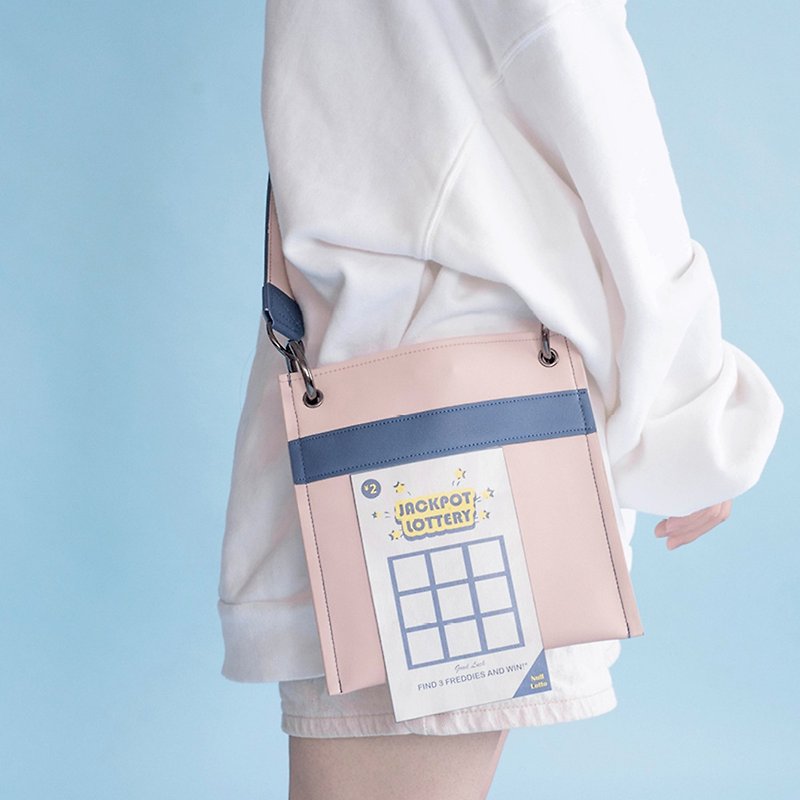 NULL原創小包女斜挎側背包軟皮小方包可愛迷你包手機包 - 側背包/斜孭袋 - 其他人造纖維 粉紅色