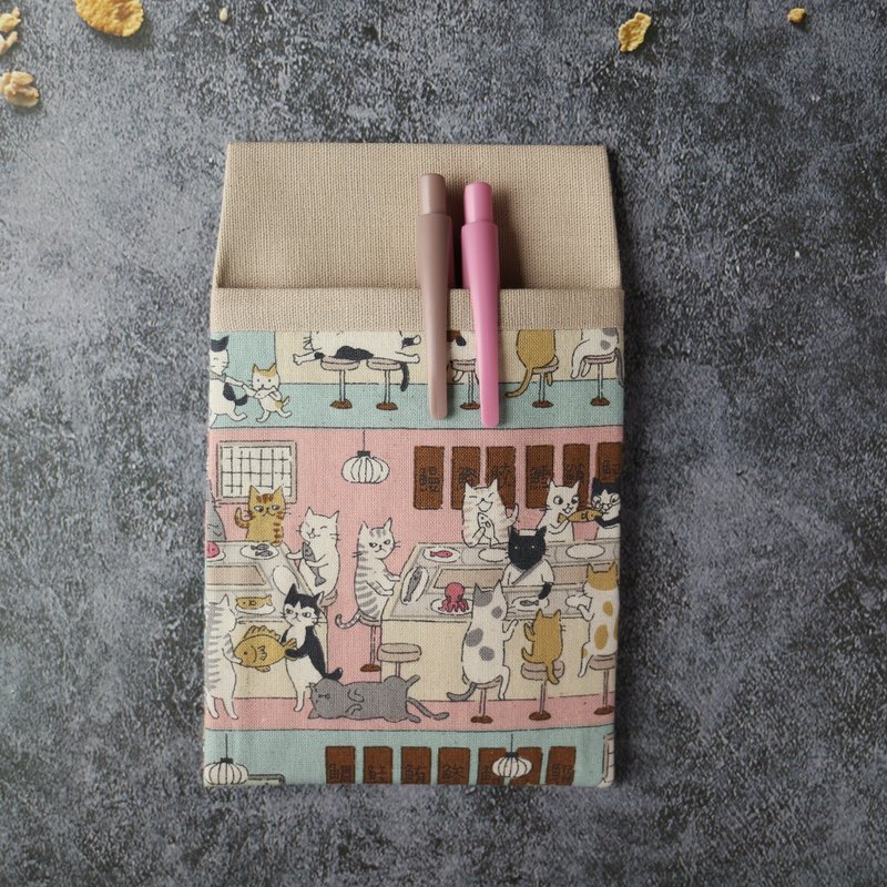 [Cat conveyor belt sushi] Pocket pencil case, nurse pencil case, doctor pencil case, teacher pencil case - Pencil Cases - Cotton & Hemp 