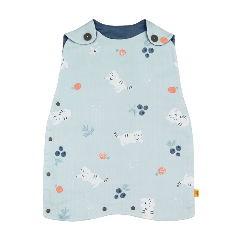 純棉防踢背心 mama juice-negroni - 包屁衣/連身衣 - 棉．麻 藍色