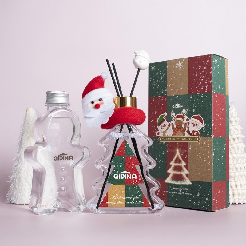 QIDINA 200ml聖誕樹狂歡擴香瓶 + 造型補充瓶 + 聖誕袋 - 香薰/精油/線香 - 其他材質 多色
