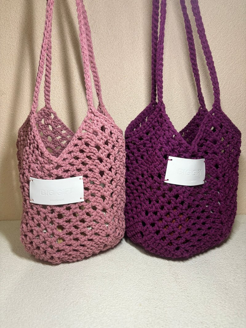 Hand-woven hollow bag/shoulder bag/hand bag/ Linen - Handbags & Totes - Cotton & Hemp 