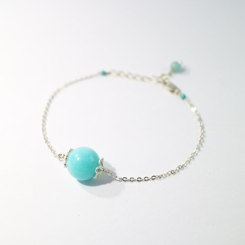 Tianhe Stone sterling silver bracelet - สร้อยข้อมือ - เงิน สีน้ำเงิน