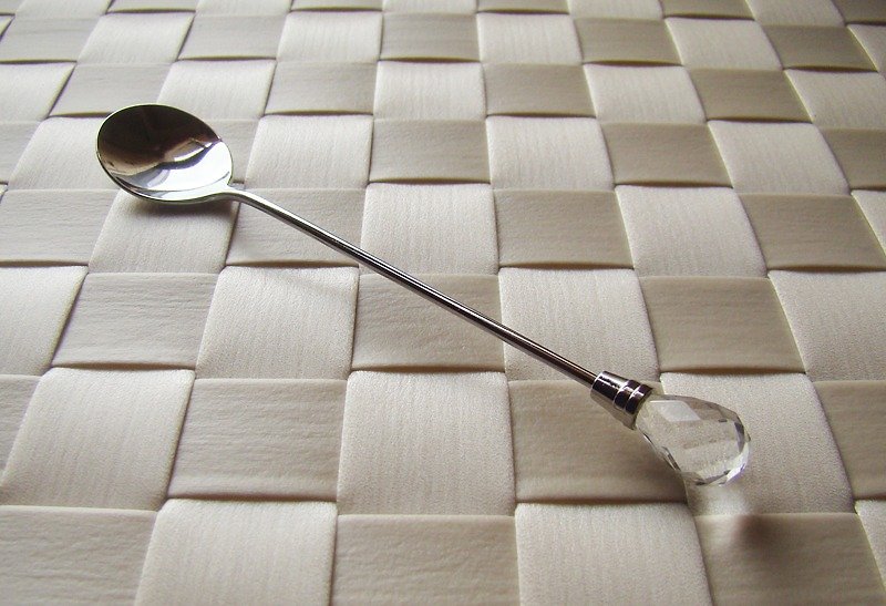 [Japan Shinko] Made in Japan-Afternoon Tea Crystal Diamond Series-Loose Diamond Coffee Spoon - ช้อนส้อม - สแตนเลส หลากหลายสี