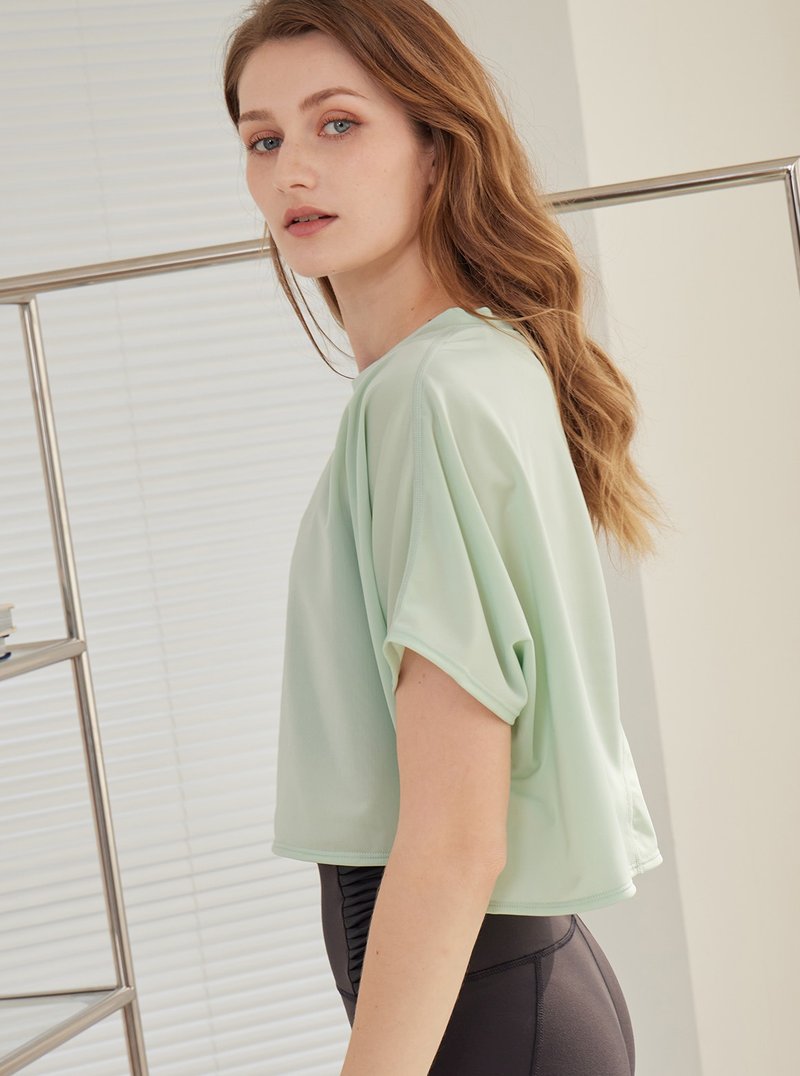 【S2N】ONLY STYLE Cool Soft Silk Top_Creamy Mint T299 - ชุดโยคะ - ไนลอน 