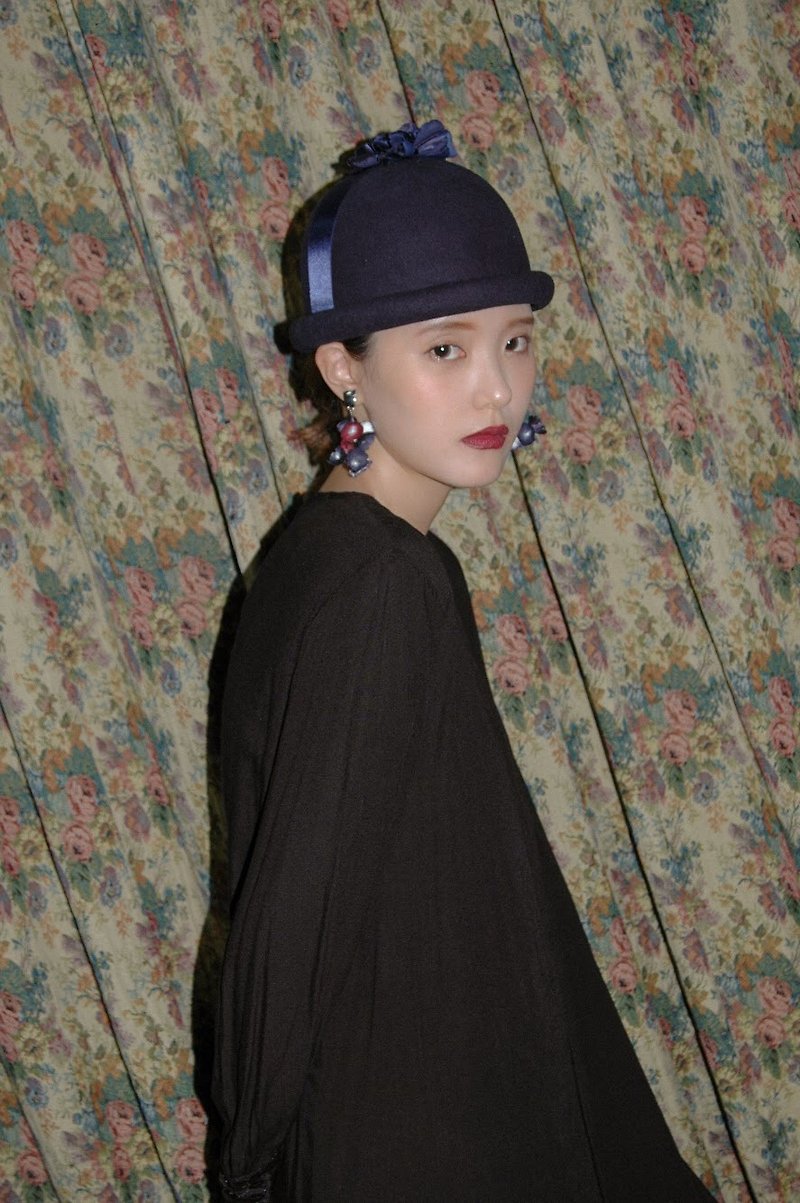 HYOKOU handmade dome hat-cooperation models-dark blue - หมวก - ขนแกะ สีน้ำเงิน