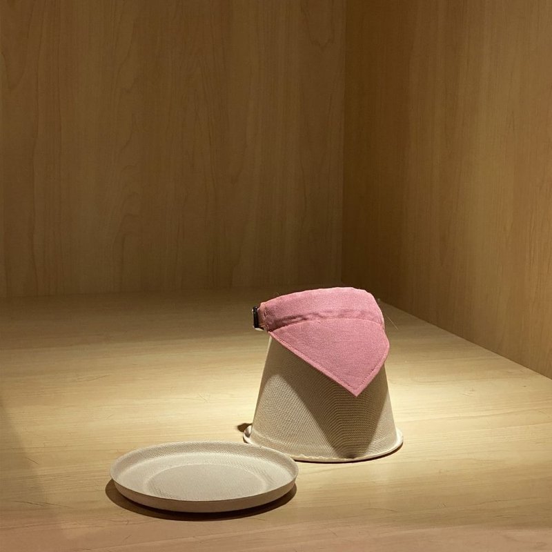 簡約手工定制貓項圈 Dusty Pink Bandana Breakaway Cat Collar - 項圈/牽繩 - 棉．麻 粉紅色