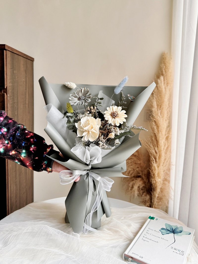 銀河 藍色系 乾燥花束 畢業花束 - 乾花/永生花 - 植物．花 藍色