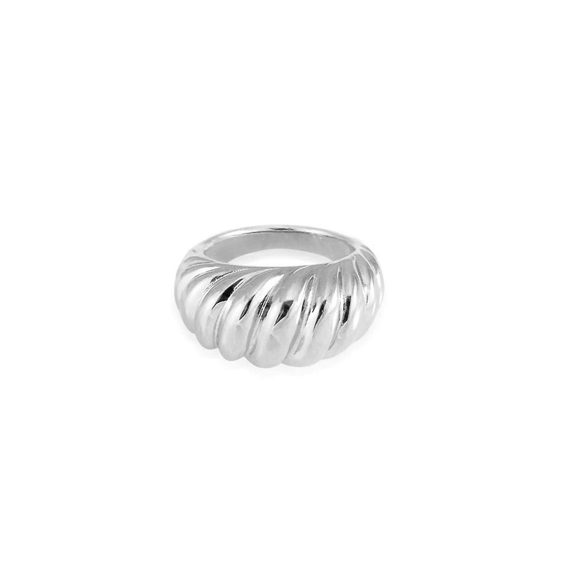 Croissant Dome Bold Silver Ring 可頌純銀戒指 - 戒指 - 純銀 銀色