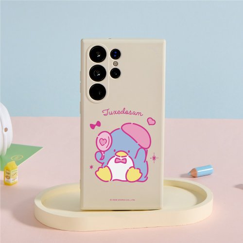 TOYSELECT 三麗鷗男團山姆企鵝照鏡子純色矽膠SAMSUNG手機殼