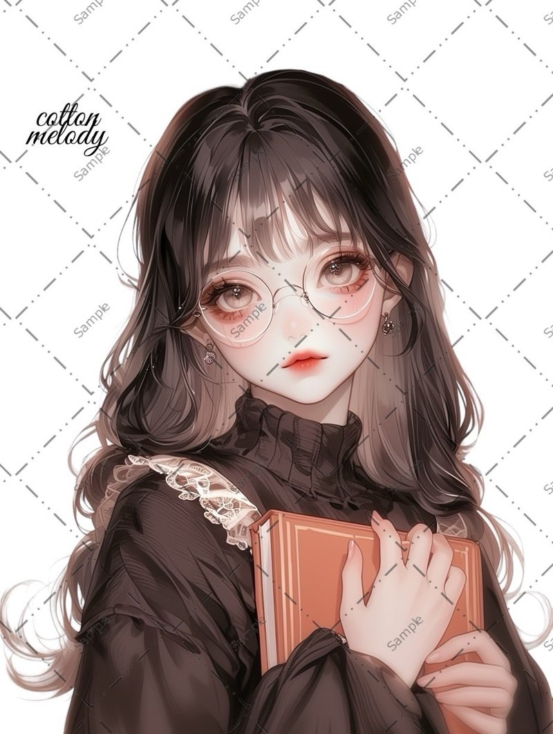 original sticker no.785B 人物ステッカー オリジナルステッカー 人物ステッカー 女の子ステッカー オリジナル人物ステッカー - 貼紙 - 紙 