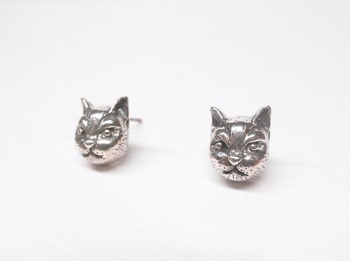二毛銀（Nimou Jewelry） 二毛銀【動物系列─貝比貓咪-耳針】銀 or 金