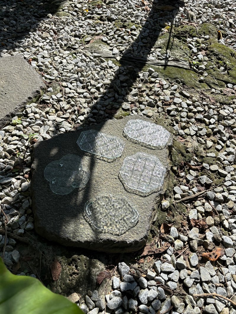 海棠壓花玻璃平盤 - 其他 - 玻璃 