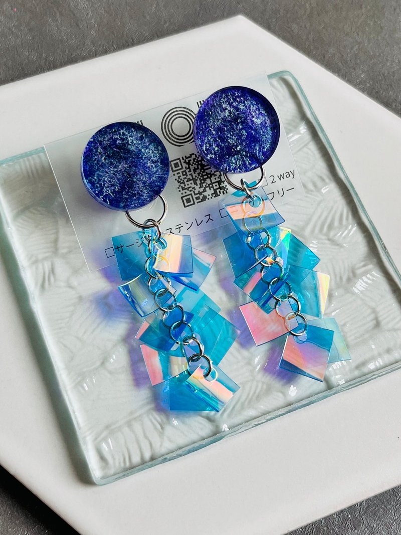ocean2024  purple ピアス/イヤリング - 耳環/耳夾/耳骨夾 - 其他材質 紫色