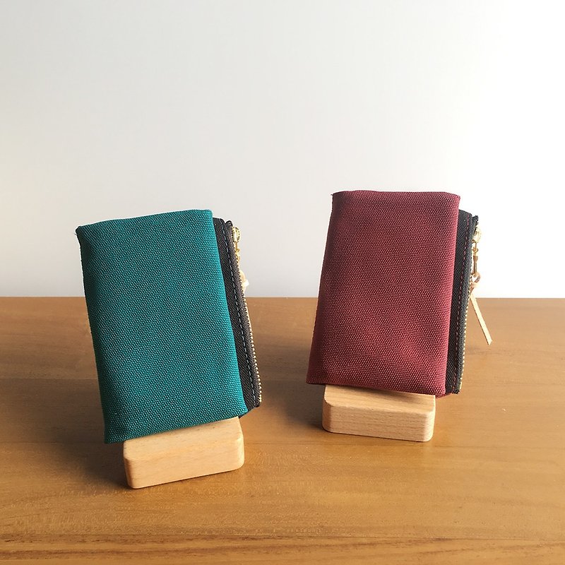 Minimalist canvas wallet - 5 colors available - Coin Purses - Cotton & Hemp Red