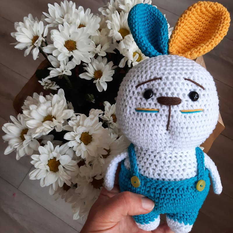 Handmade bunny Crochet Doll, Soft rabbit toy, cute crochet bunny - ของเล่นเด็ก - วัสดุอื่นๆ 