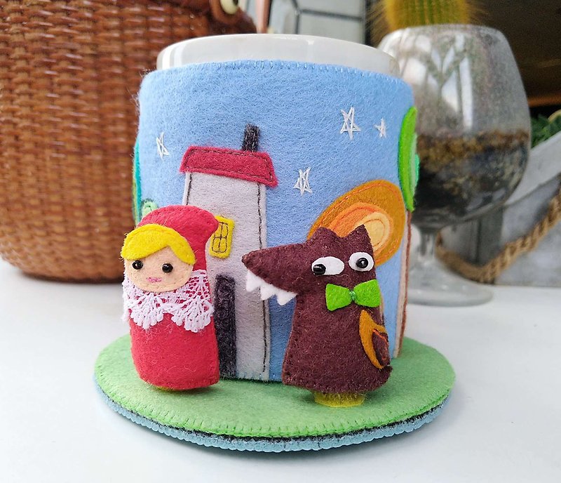 Coaster & Cup holder-Little Red Riding Hood - Coasters - Polyester Multicolor